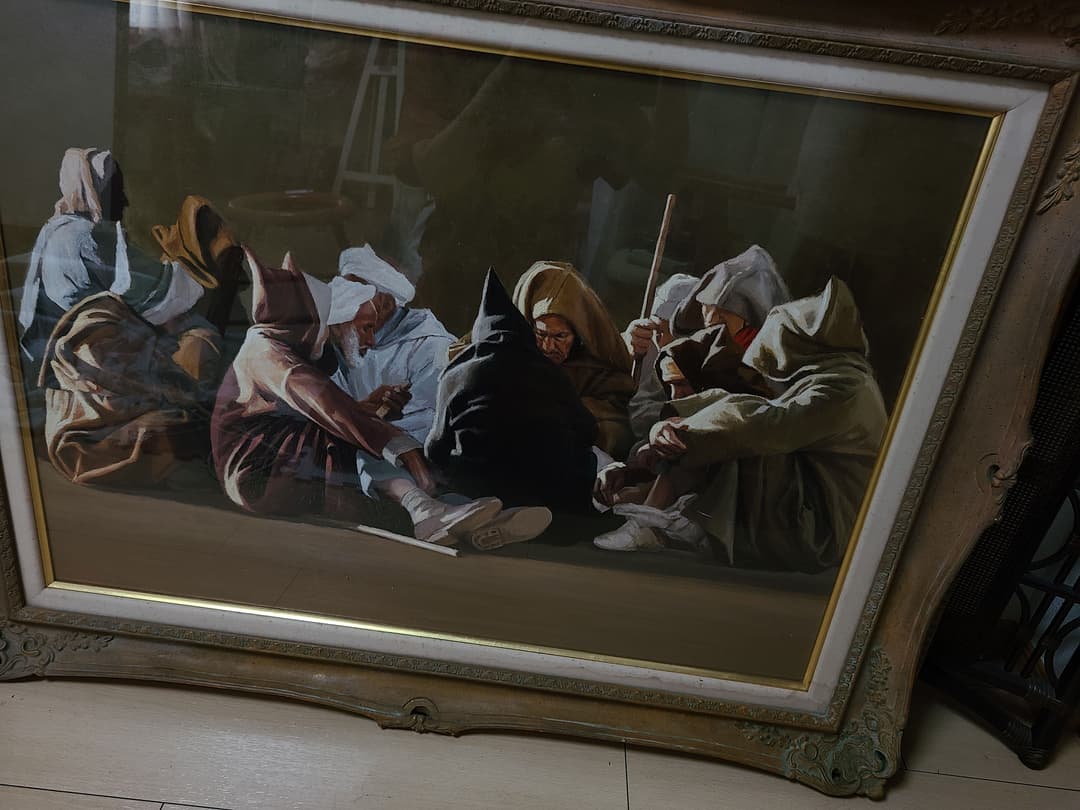 氏家時夫　『ゲームをする男達』　絵画