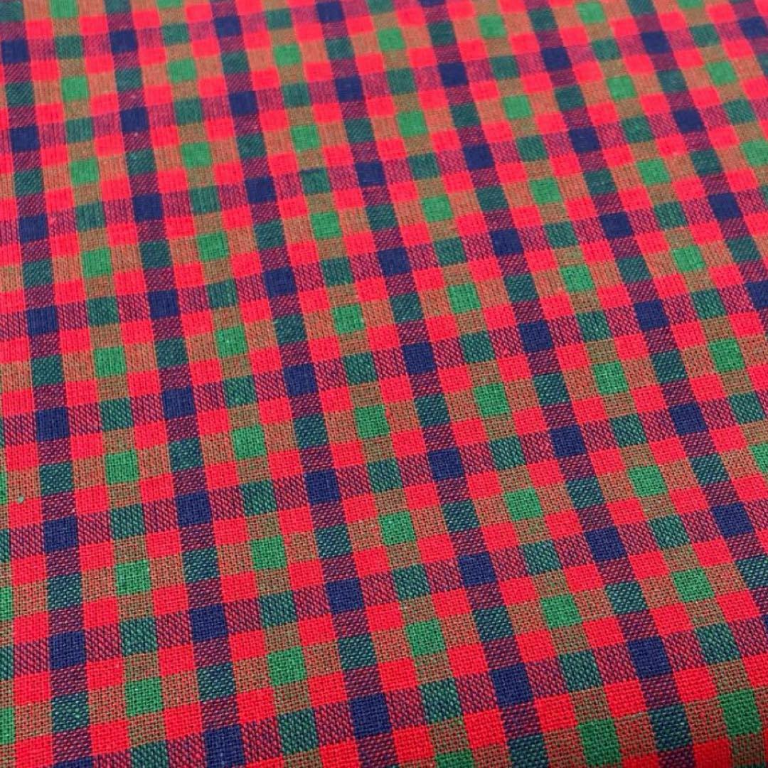 1324.カフェマット50×71 ファミリアのようなチェック ハンドメイド犬