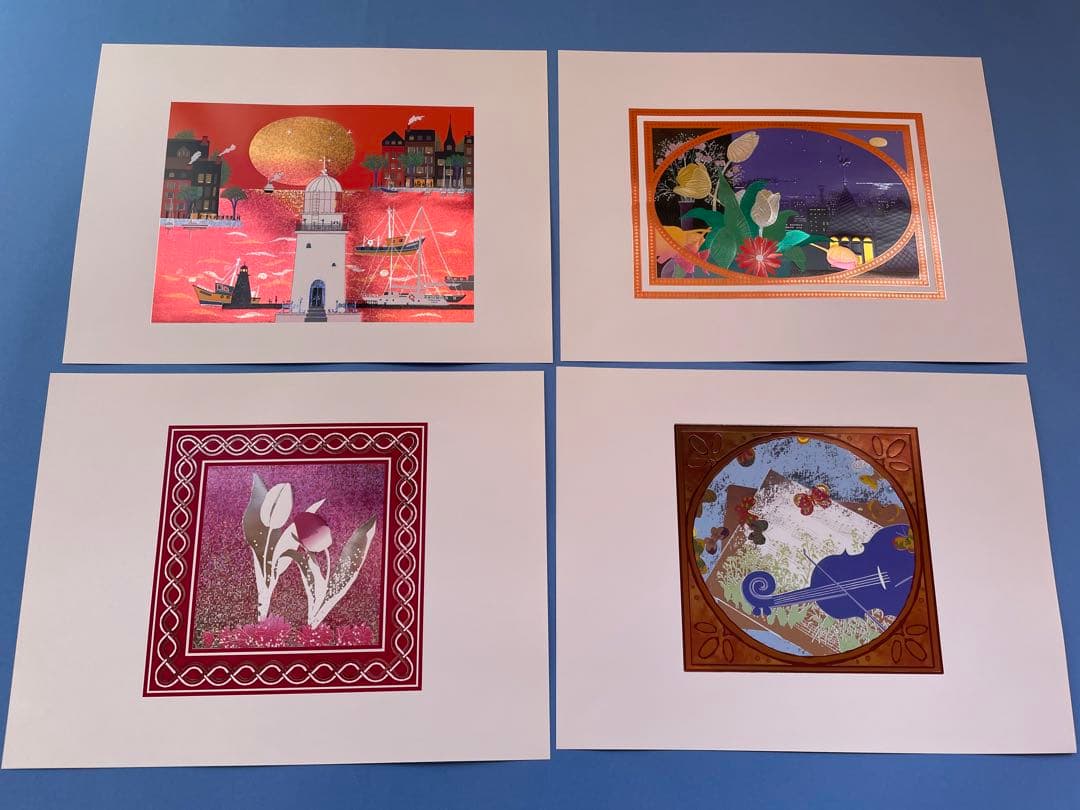 箔押し　カレンダー　12ヶ月　絵柄　48点