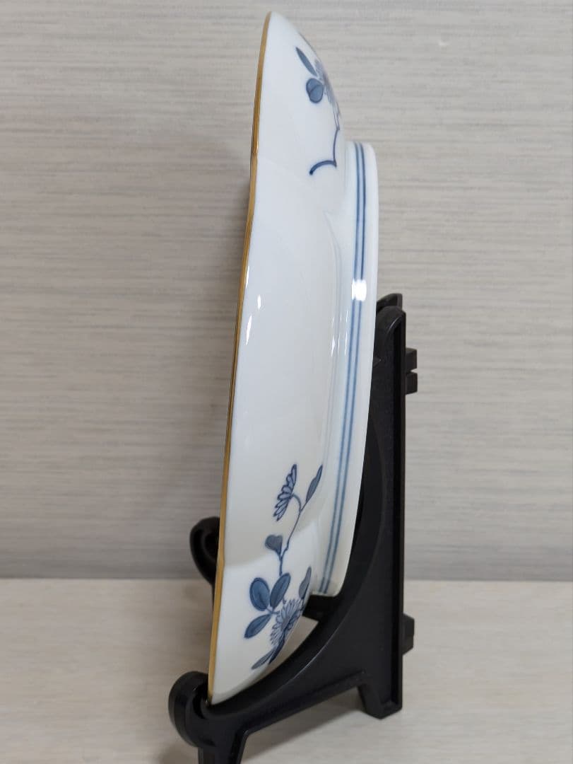 ketty　波佐見焼　林九郎作　梅型金彩鳳凰花模様　スタンド付　未使用美品