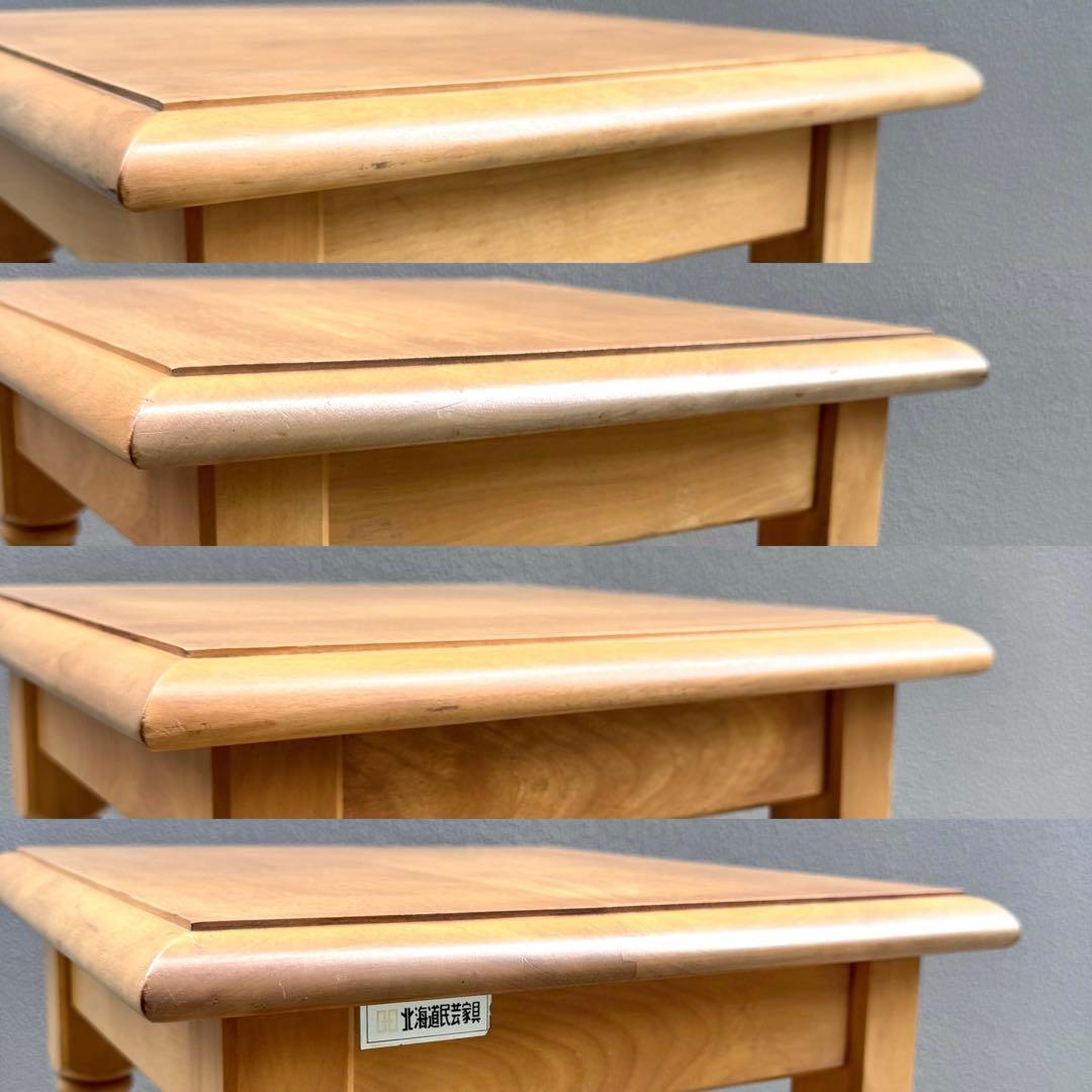 希少✴︎北海道民芸 2段 サイドテーブル ラック コンソール 花台 電話台 棚