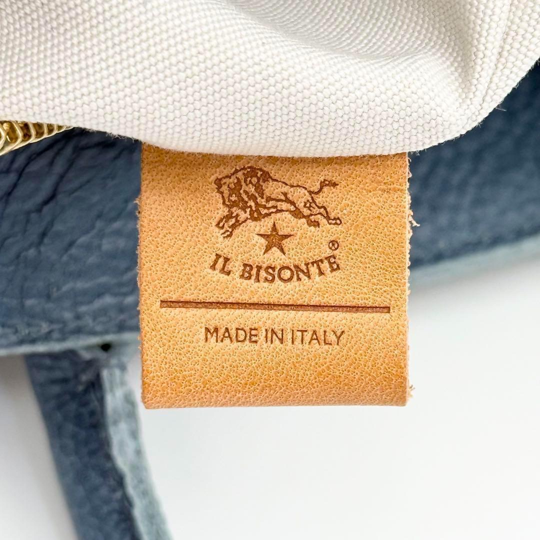 希少 イルビゾンテ クエルチア 2way ハンドバッグ ブルーデニム 新品同様