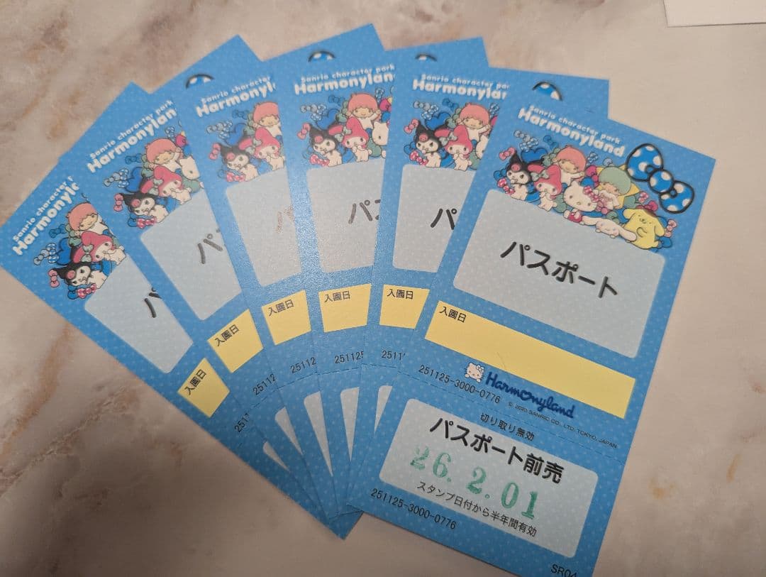 サンリオ ハーモニーランド パスポート チケット パスポート 前売券 6