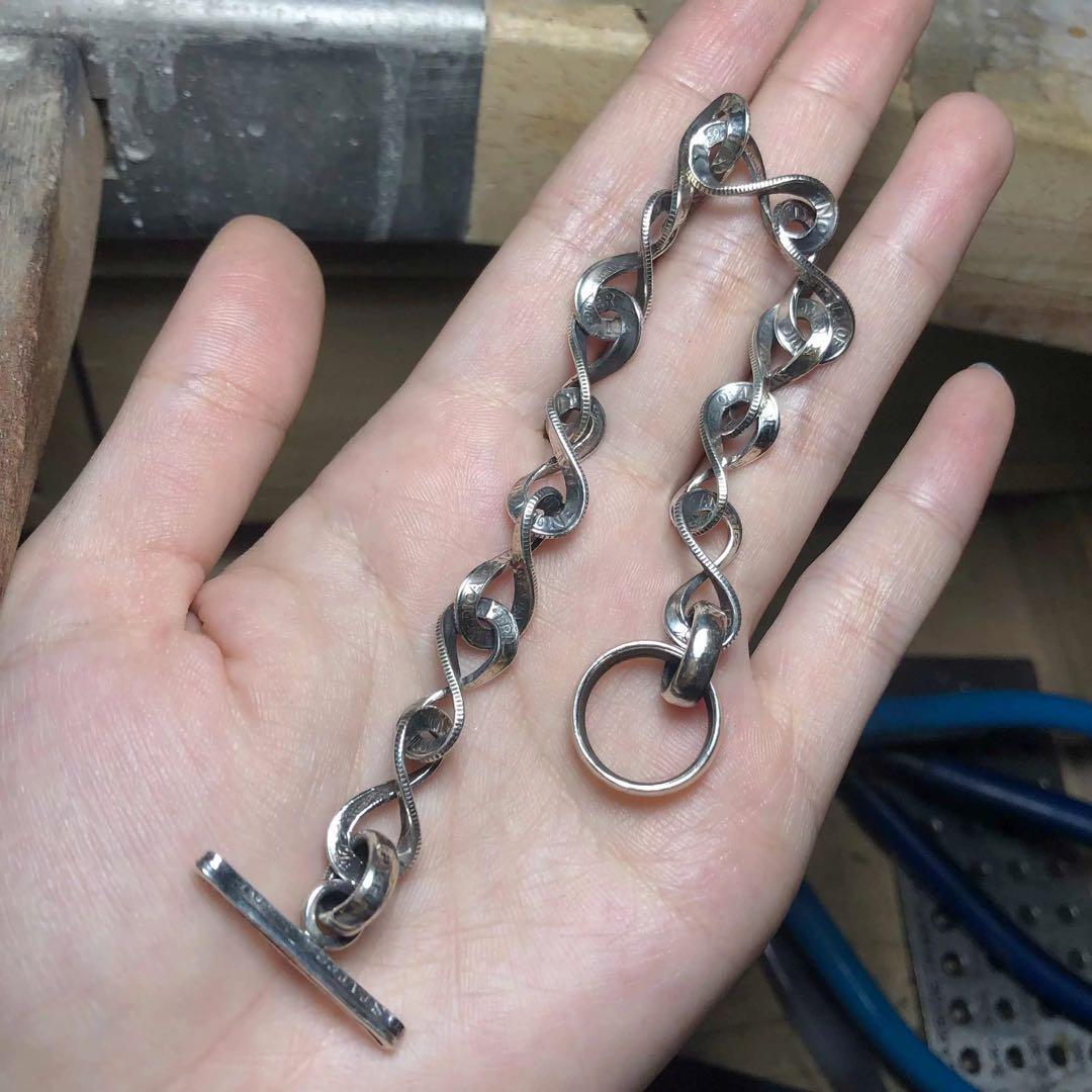 S925 ヴィンテージ モチーフ チェーンブレスレット