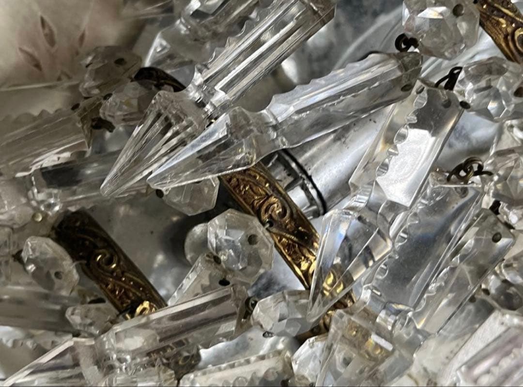 アンティークフランスガラスドロップシャンデリア ランプ照明壁掛け