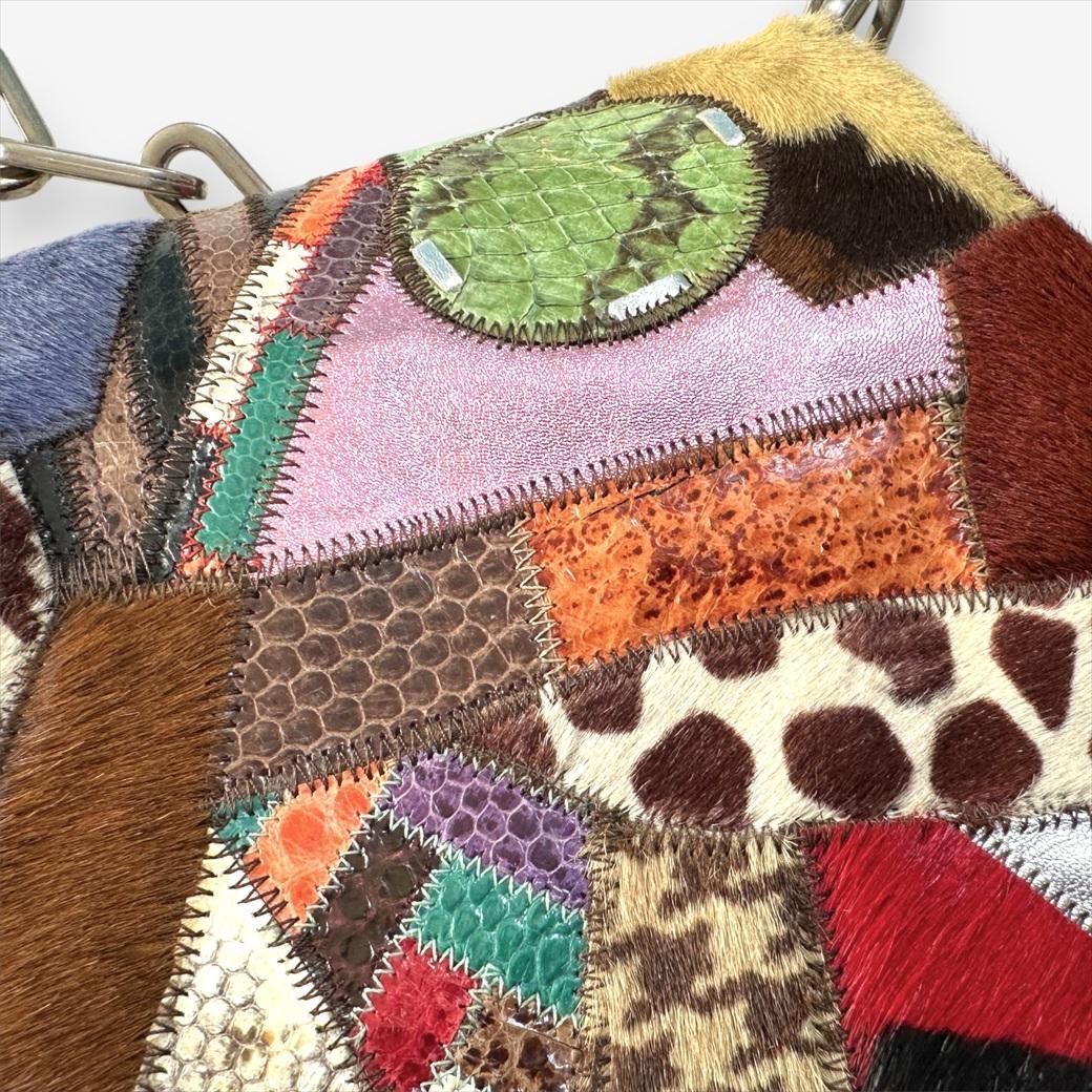 『TANGO』タイハイブランド レザーパッチワーク チェーンバッグ