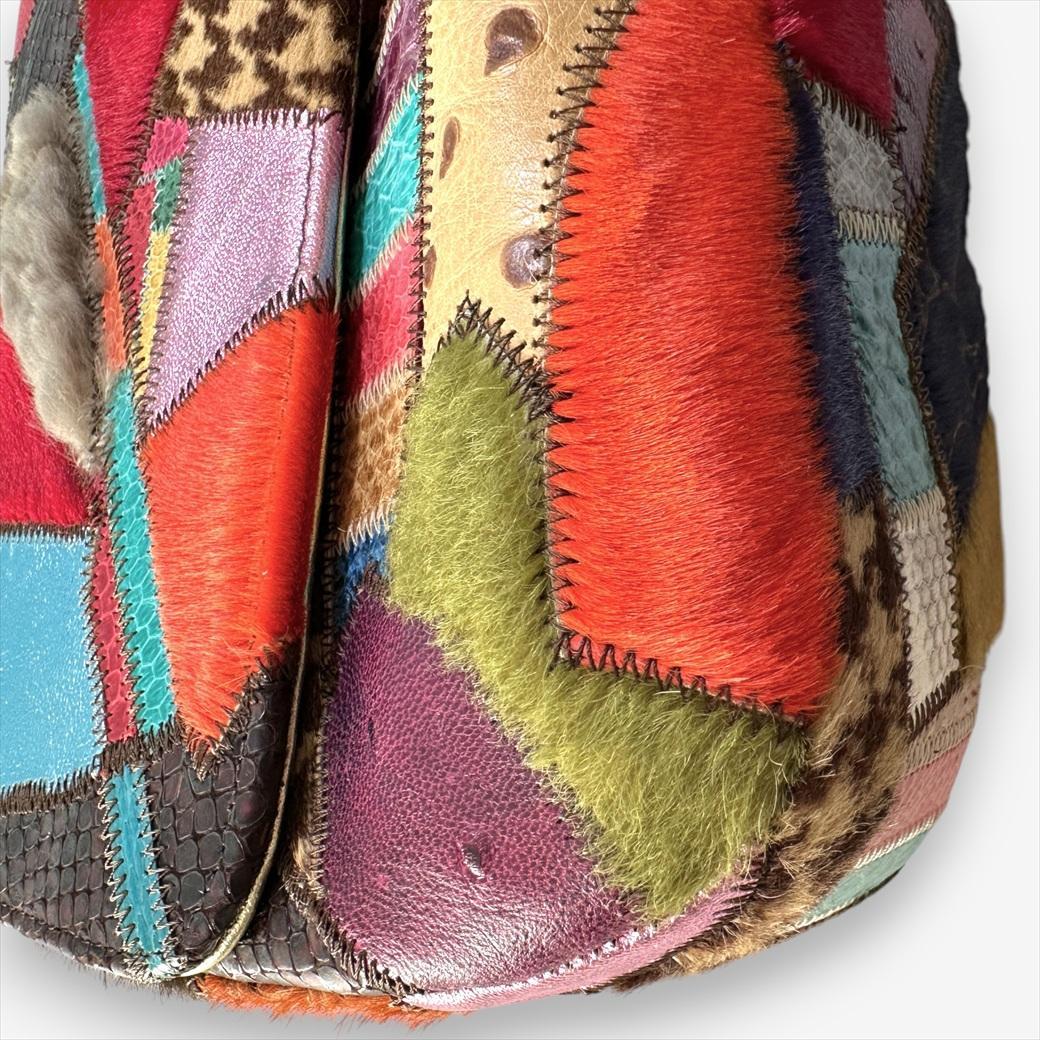 『TANGO』タイハイブランド レザーパッチワーク チェーンバッグ