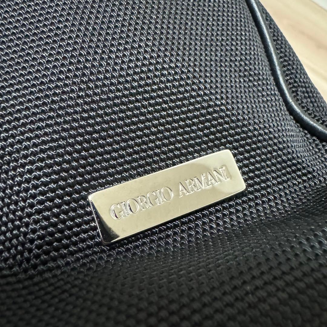 高級感 ジョルジオアルマーニ ビジネスバッグ 黒 A4 PC収納可 南京錠