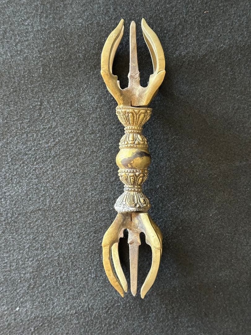 五鈷杵 密教法具 チベット お守り厄除け 長さ23cm 重さ544g 降魔杵LC