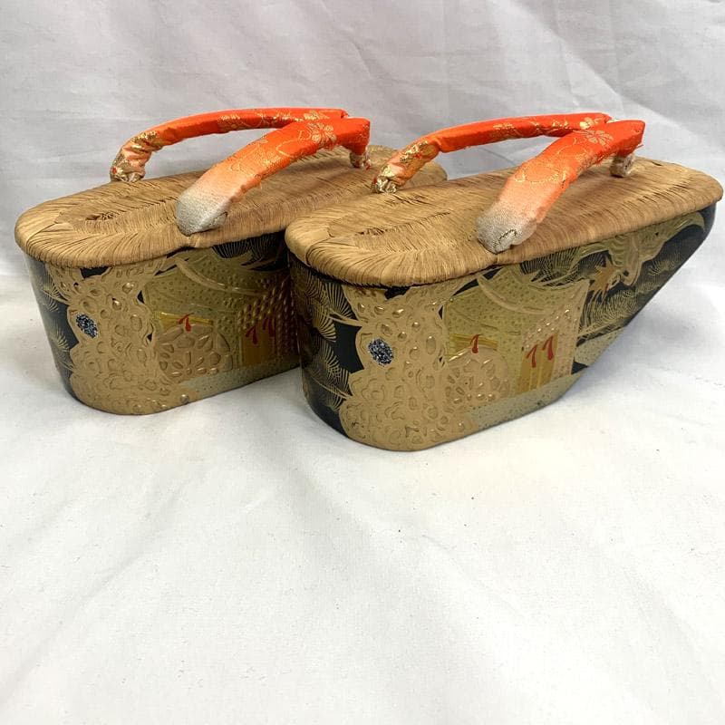 505ag38■七五三 7歳 こっぽり/ぽっくり/おこぼ 本畳表 草履■良好