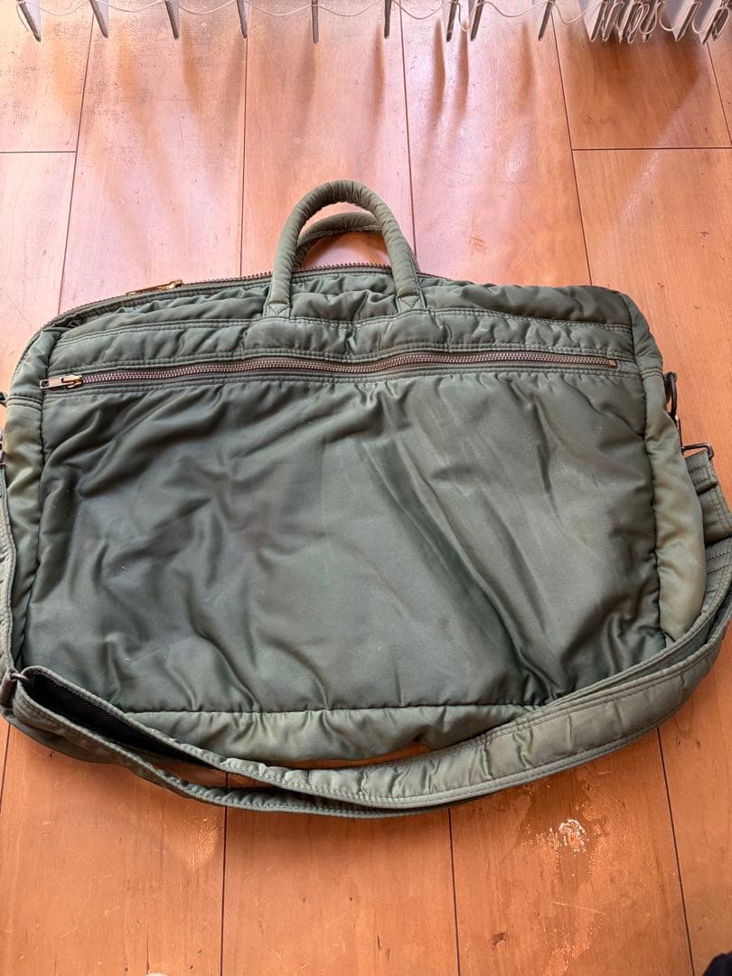 ポーター タンカー セージグリーン 2way ブリーフケース 大きめ