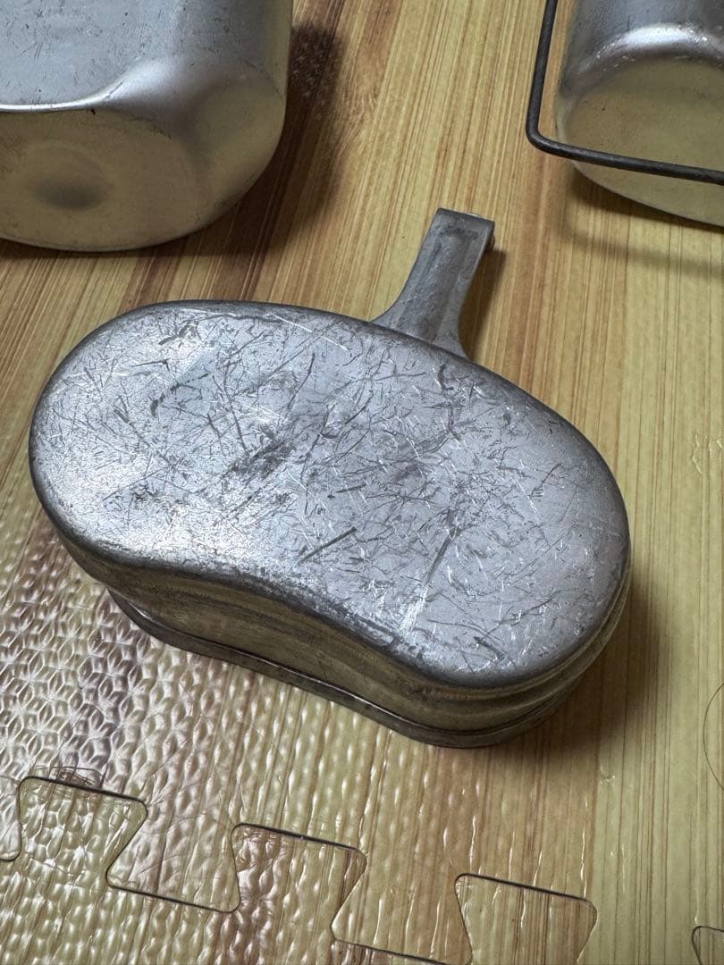 旧ソ連軍、空挺部隊用水筒＆メスキットセット、カバー付き実物、未使用品