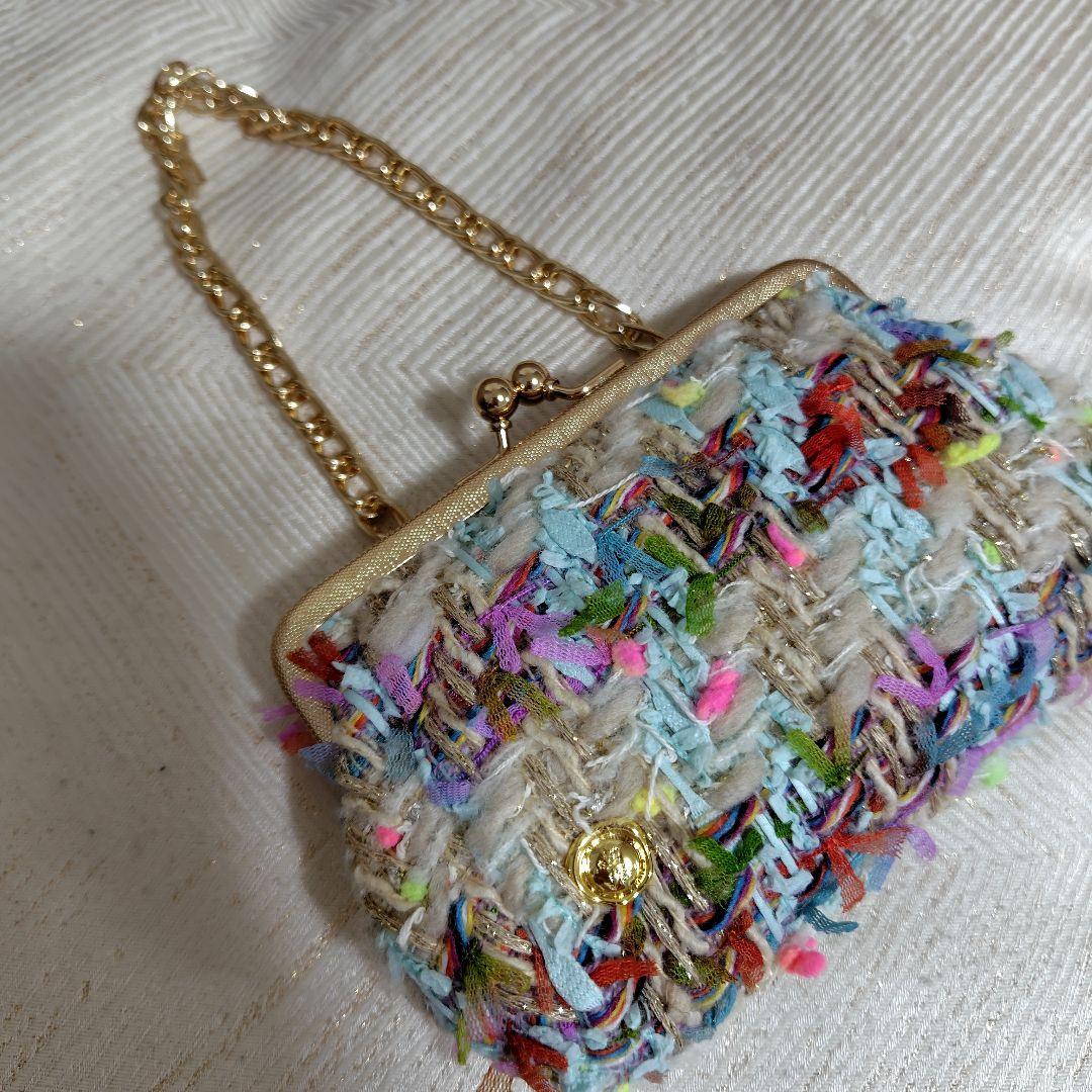 気まぐれ出品☘️ADMJがま口　高級リントンツイード