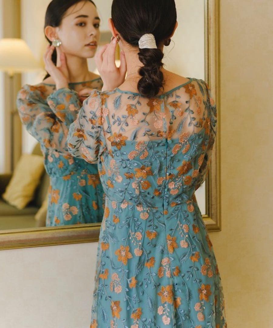 Kastane オケージョンドレス グリーン　サイズ0 結婚式　パーティー