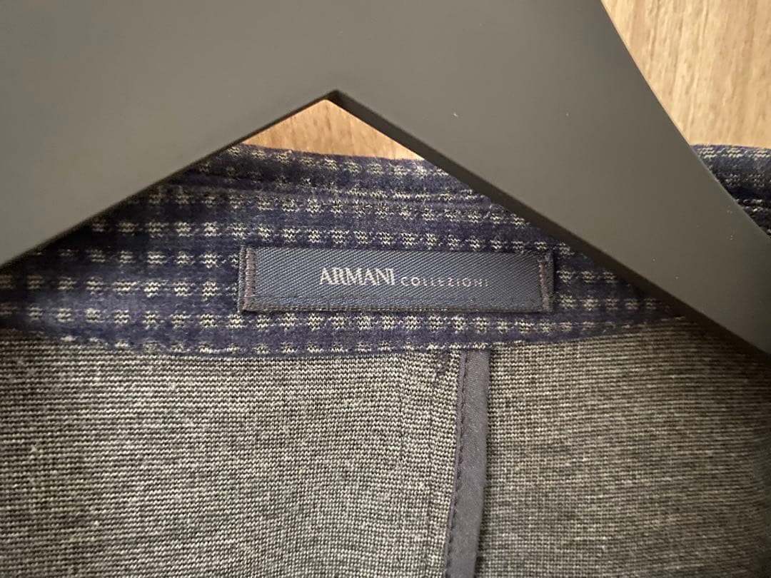 Armani Collezioni ネイビー チェック柄 ブレザー