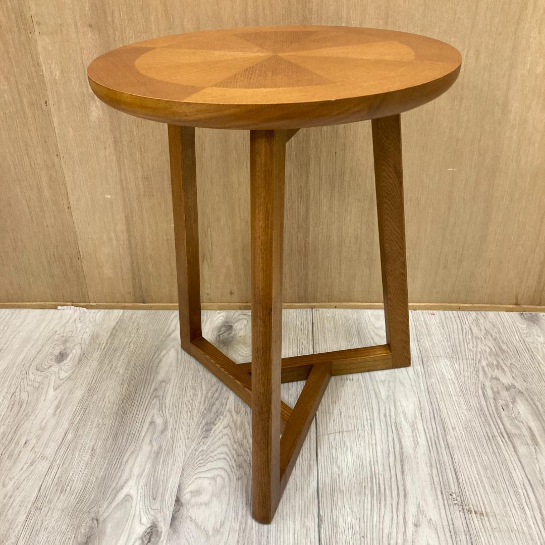 天然木 サイドテーブル 円形 アッシュ材 A97523112