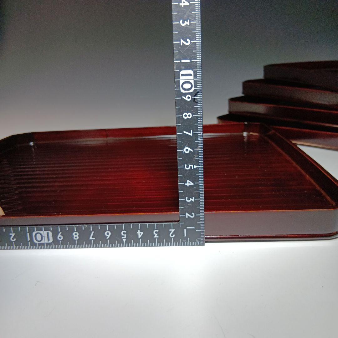 値下げ京都漆器　横長膳5枚　共箱