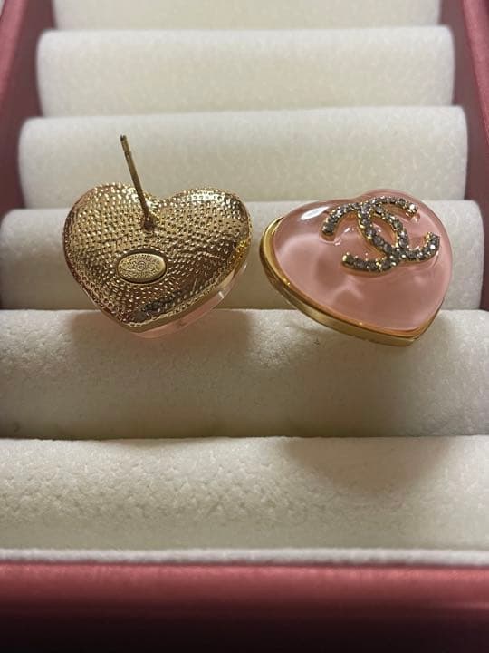 最終セール】 CHANEL ピンクハートピアス