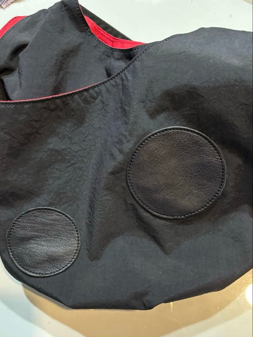 美品☆クレッシェント黒いショルダーバッグ