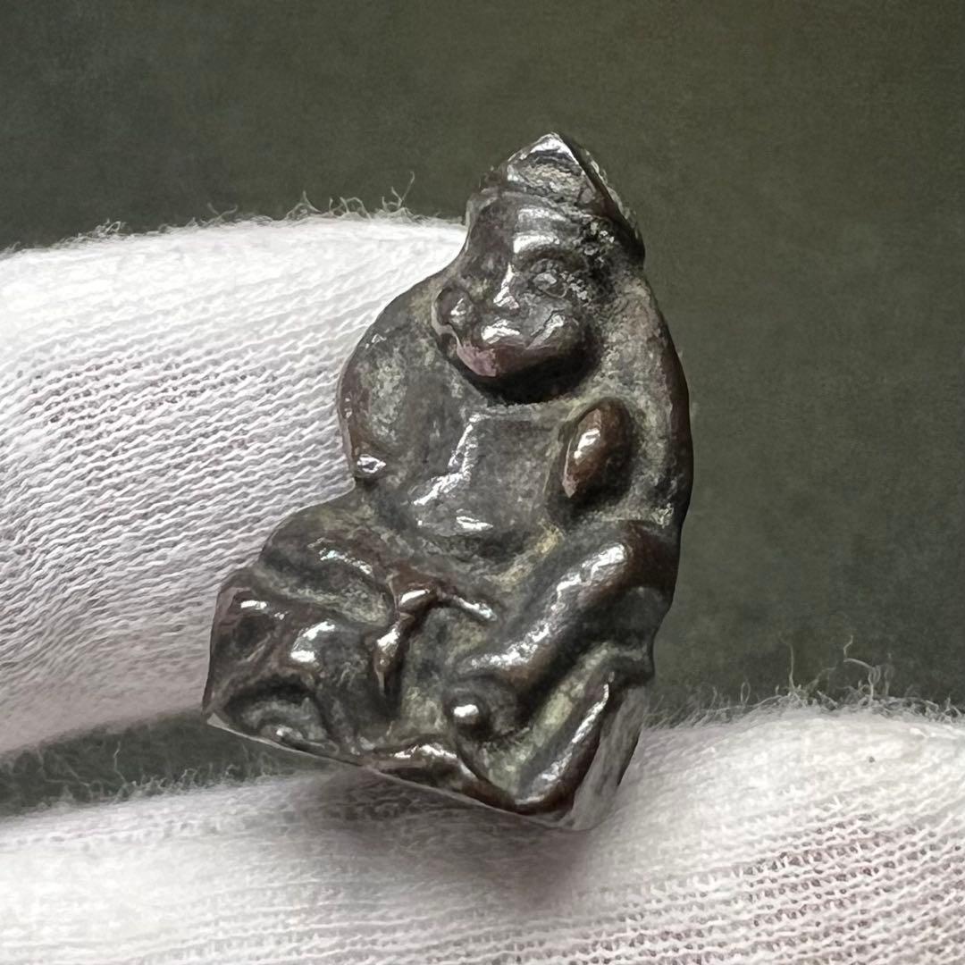 ◎古道具 庵々◎江戸時代 古銅製 恵比寿像 2.8cm 懐中仏◎豆仏 兜仏 仏像