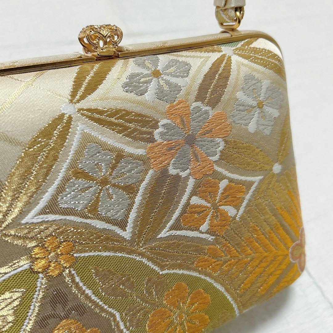 神田胡蝶　和装バッグ　草履　セット　L寸　フォーマル　振袖　成人式　正絹帯地