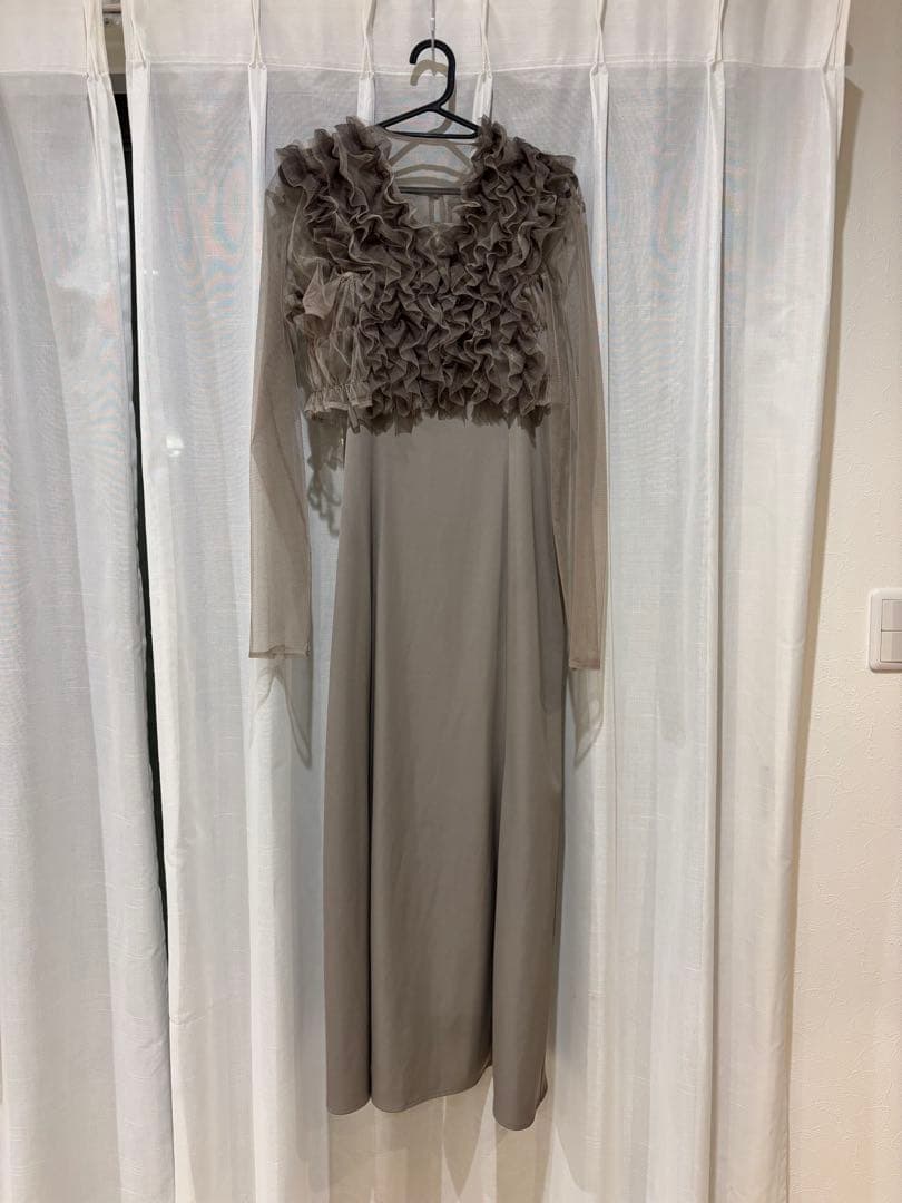 atlo パーティドレス　オケージョンドレス　グレージュ