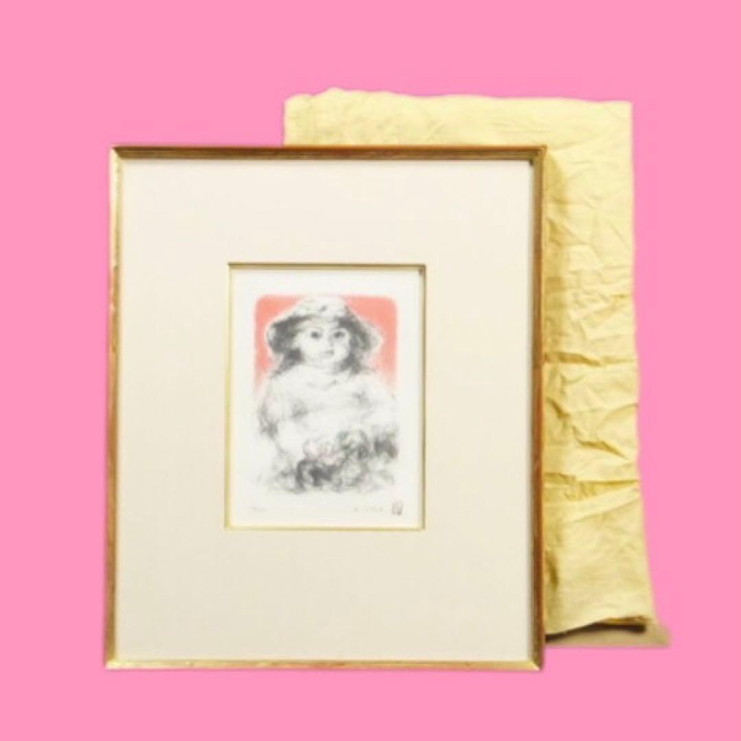 文化勲章 伊藤清永「フランス人形」版画 14/90 直筆サイン