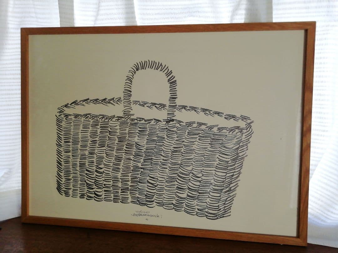 ★最終価格。山口一郎・原画・1点もの【かご Ｌサイズ】ドローイング