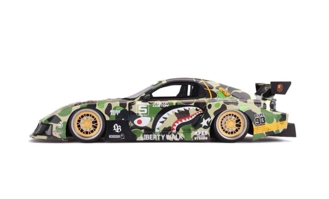 自動車 BAPE X LBWK MINI GT ABC CAMO FD RX7 1/18