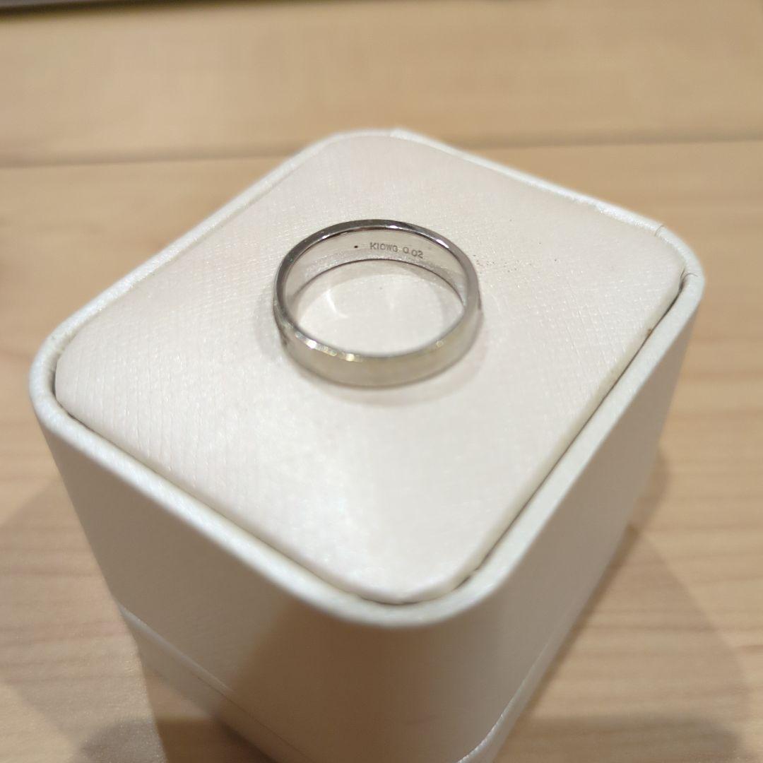 指輪　K10WG 0.02カラット　デザインリング
