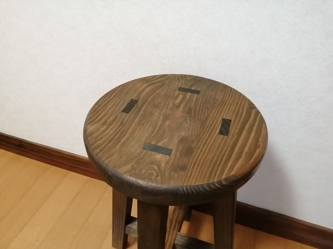 木製スツール　座面幅30cm×高さ65cm　丸椅子　stool　猫犬