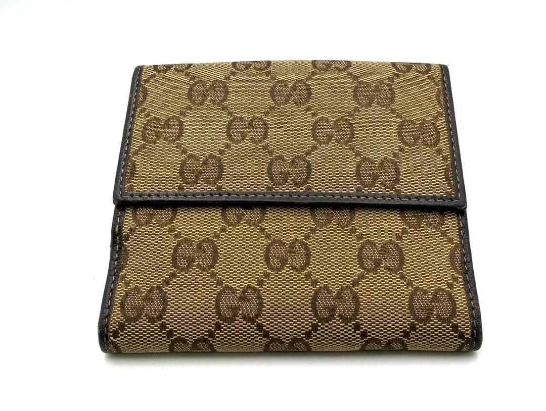 GUCCI グッチ 二つ折り財布 GGキャンバス レザー 1411411