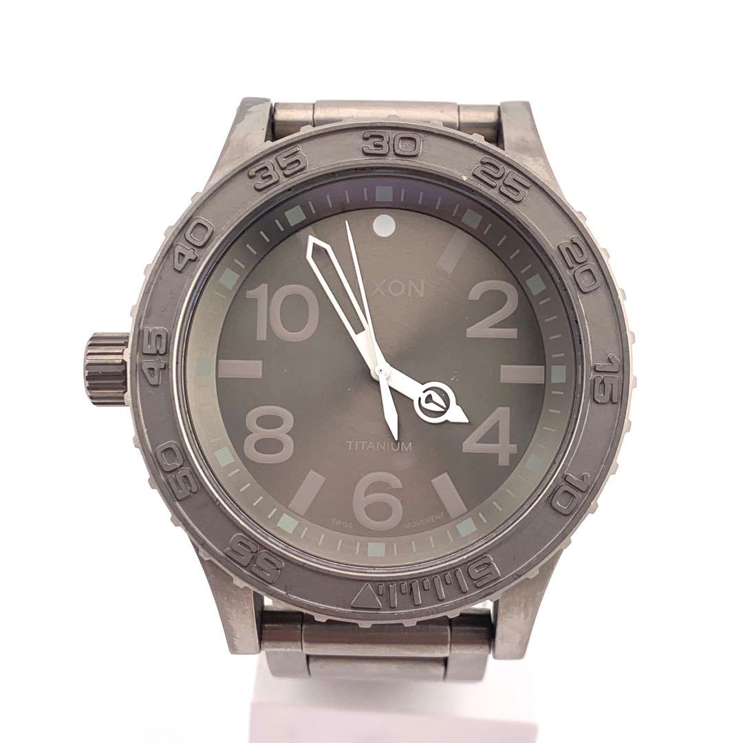 7-5386 NIXON 12I チタニウム アナログ腕時計 グレー