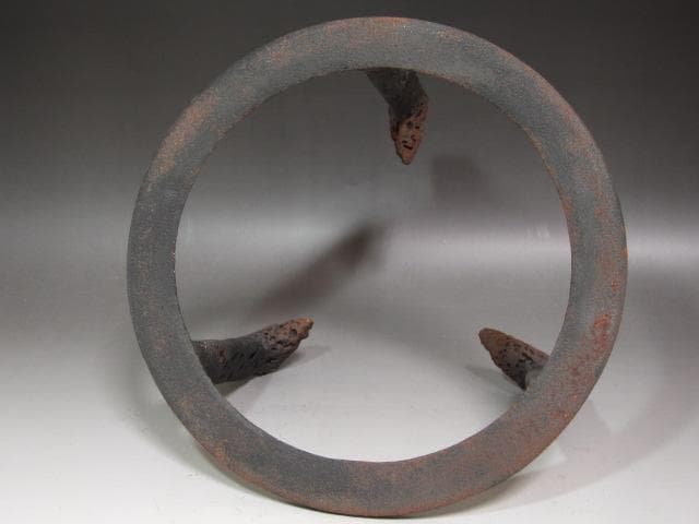 ☆ 大西清右衛門 笹瓜炉五徳 裏千家 十四代 淡々斎の花押がございます