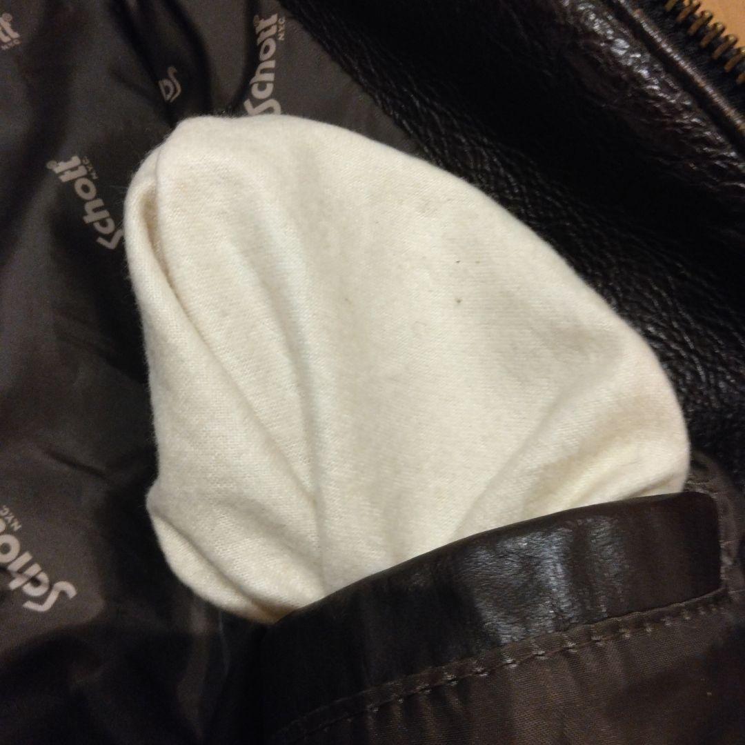 SCHOTT 659 シングルライダース トラッカーズ サイズ36 赤茶色系