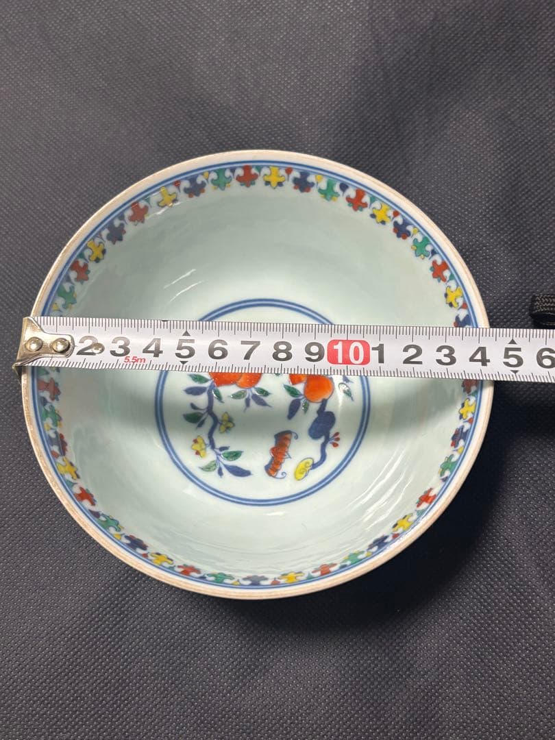 中国清時代 闘彩 龍文茶碗 豆彩 鬥彩 大清雍正年製在