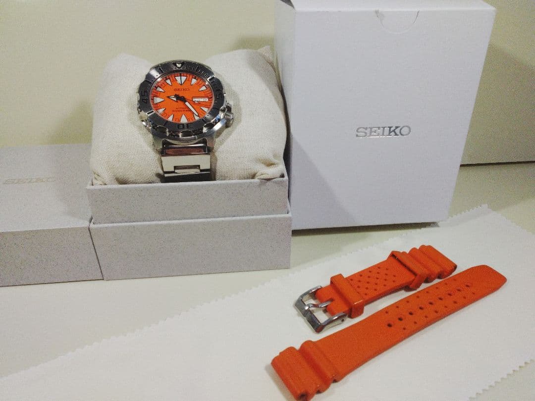 ち*ー様 美品 セイコーダイバー オレンジモンスター　シャークトゥース 1部難あ