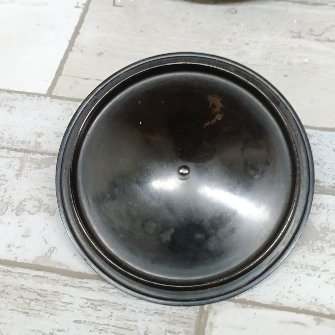 K102 茶道具 筒糸目釜 竹地紋 橋本辰敏 共箱 鉄釜 鉄製 銅製