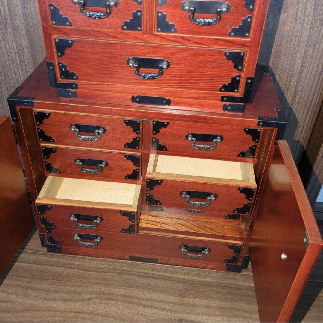 和風木製チェスト 6引き出し