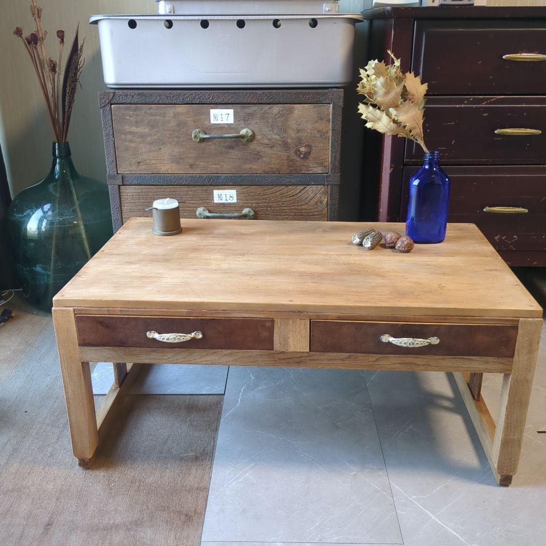 アンティーク文机 花台 飾り台 サイドテーブル 古道具