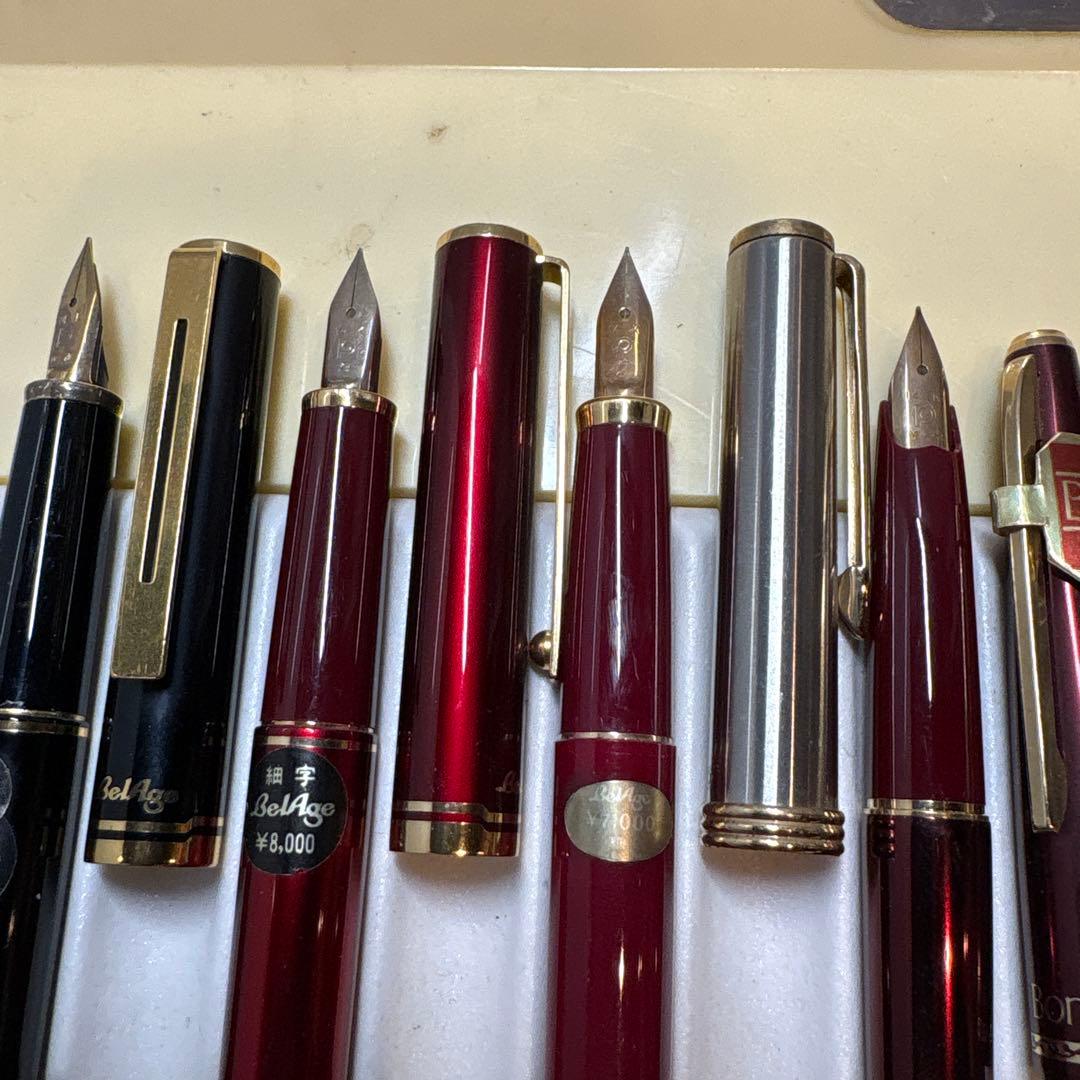プラチナ　昭和時代の14金ペン先万年筆　４本