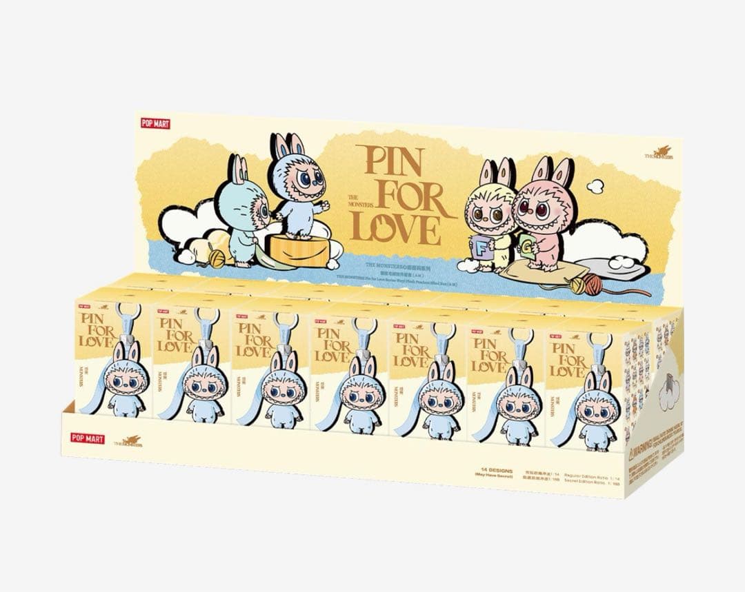 アイドル POP MART The Monsters PIN FOR LOVE A-M THE MONSTERS Pin for Love Series-Vinyl Plush Pendant Blind Box