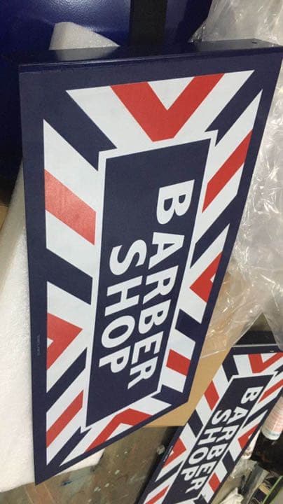 MARVY JAPAN 『BARBER SHOP』 メタルサイン 理容室 看板