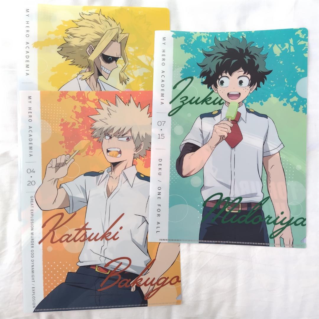 僕のヒーローアカデミア まとめ売り轟 爆豪 緑谷 クリアファイル