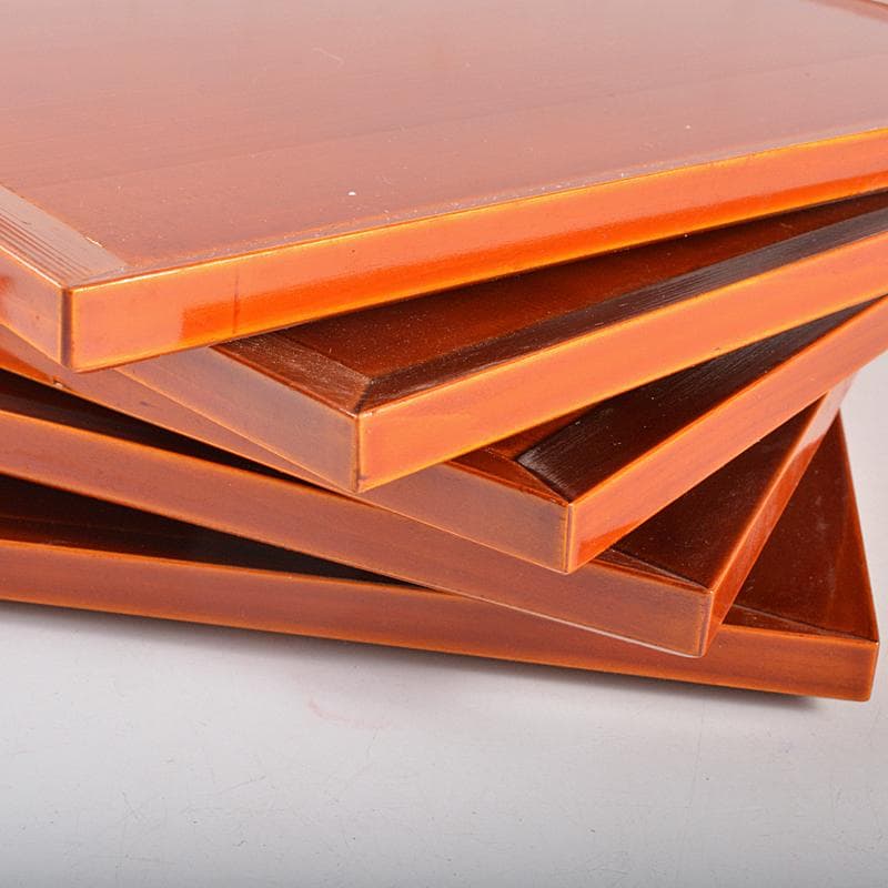 和食器　漆器　春慶塗　吸物膳　五客　時代箱付　M　R5312