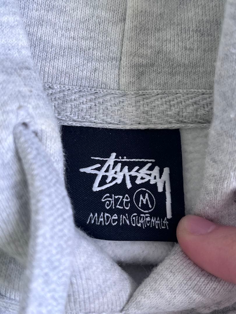 STUSSY グレー パーカー フーディ ステューシー