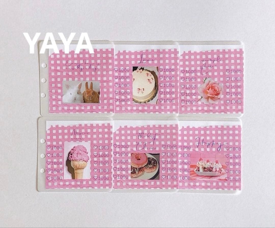 saving challenge レジン　バインダーカバー　貯金　A6 毛糸