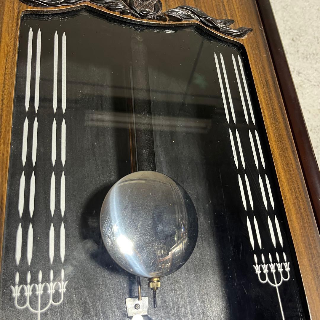 [動作確認済]AICHI TOKEI 掛け時計 振り子式 昭和レトロ 壁掛け時計