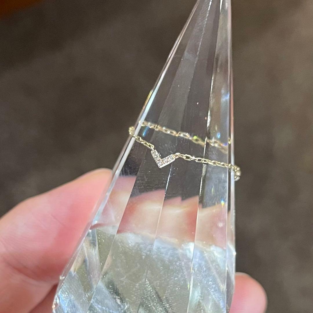 K10金　サイズ調整可能　チェーン　リング　,21g