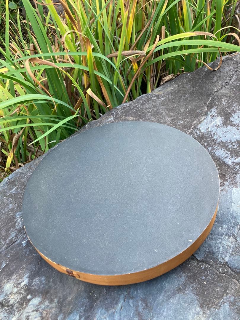 木製楕円形盆 赤色内側